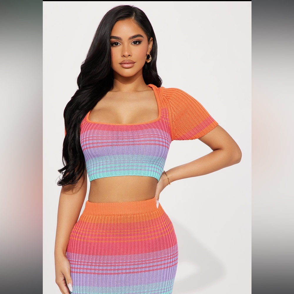 Fashion nova 1x skirt set. Never been worn